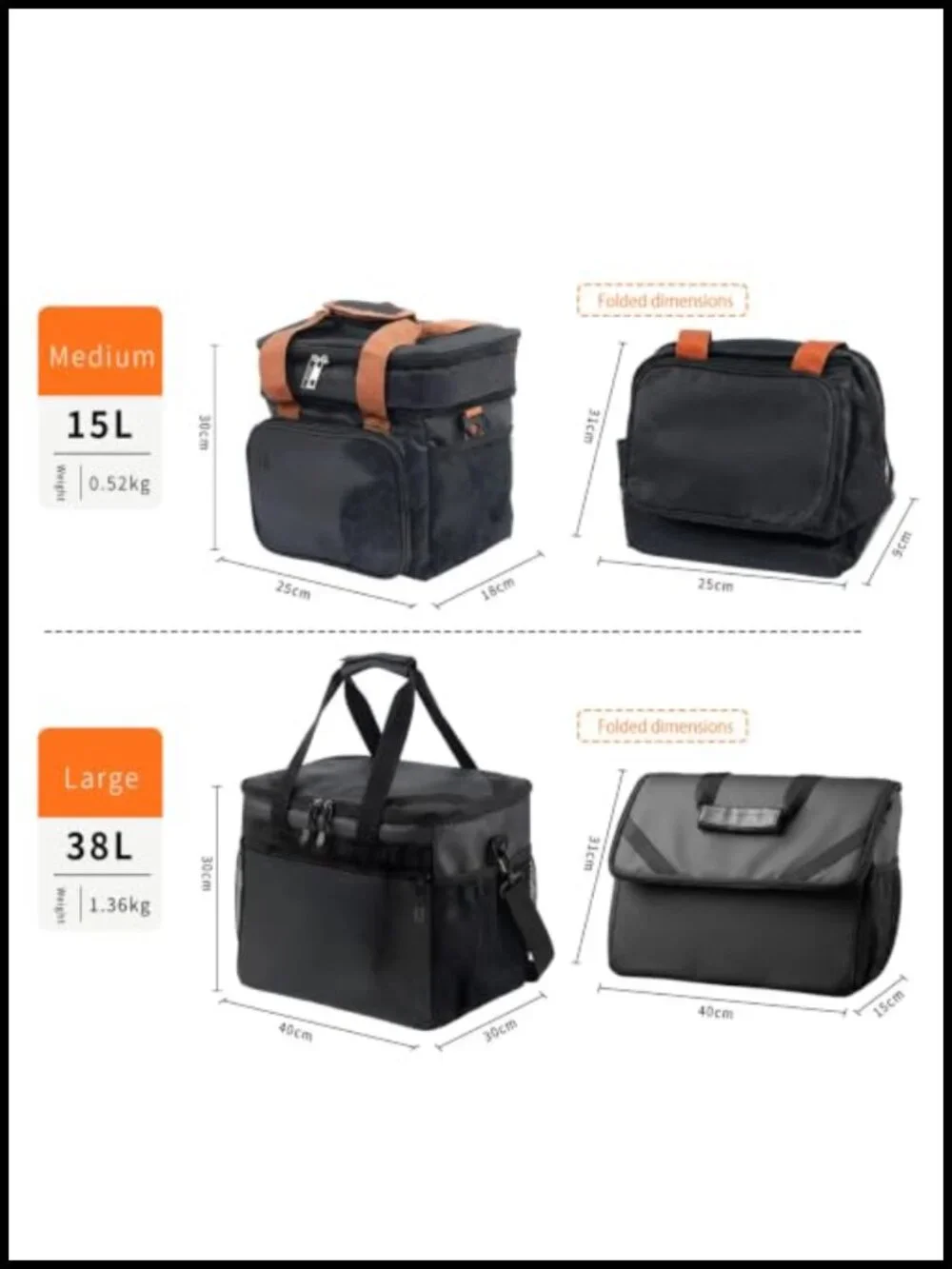 Insulated Lunch Bag Backpack Cooler Waterproof Leakproof Large Capacity Portable